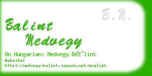 balint medvegy business card
